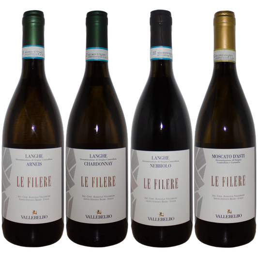 Complete Piedmont Tasting Box - Langhe Arneis, Langhe Chardonnay, Langhe Nebbiolo and Moscato d´Asti