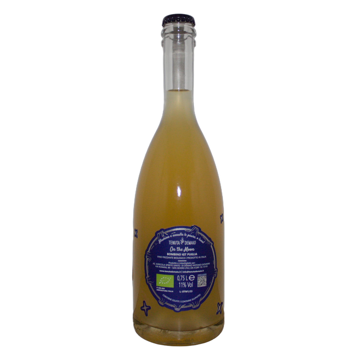 Technical back label for Tenuta Demaio On The Moon IGT - Nutrition and ingredients