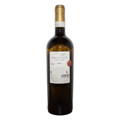Technical back label for Agricole Selvi Tenimenti Amjnei Greco di Tufo DOC 2023 - Nutrition and ingredients