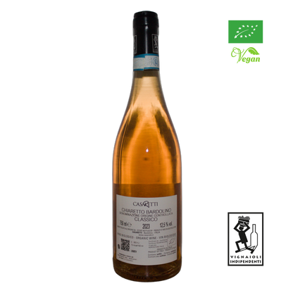 Technical back label for Casaretti Rosa dei Casaretti DOC - Nutrition and ingredients