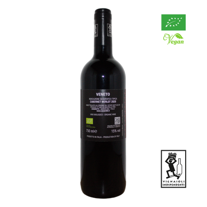 Casaretti Tera Magra IGT 2020 back label with alcohol and organic info