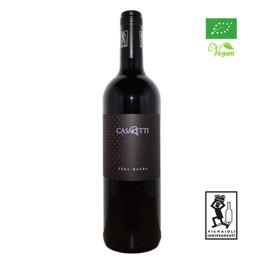 Casaretti Tera Magra IGT 2020 organic red wine bottle - Front view