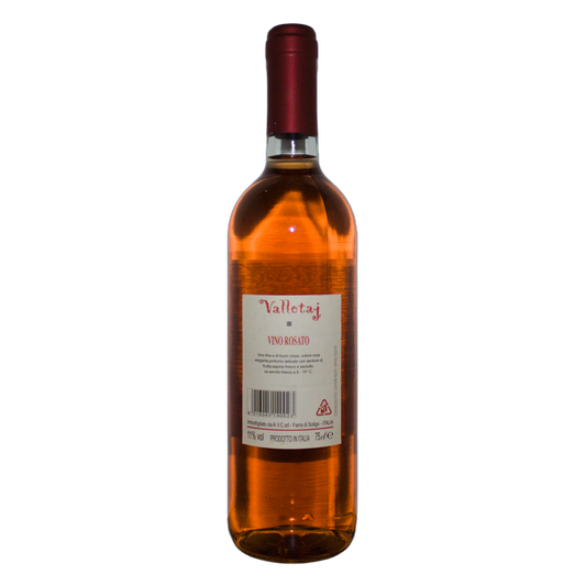 Technical back label for Colferai Vallotaj Vino Rosato IGT - Nutrition and ingredients
