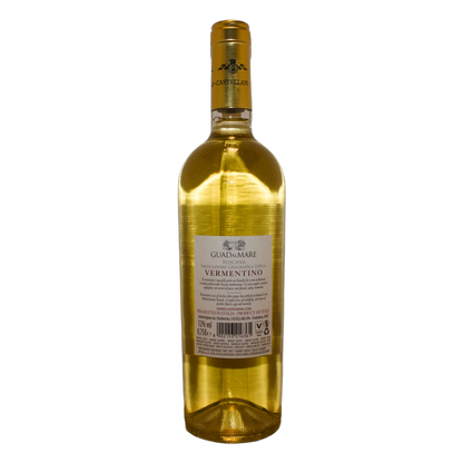 Technical back label for Famiglia Castellani Guadalmare Vermentino IGT - Nutrition and ingredients