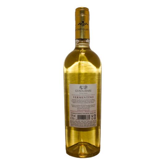 Technical back label for Famiglia Castellani Guadalmare Vermentino IGT - Nutrition and ingredients