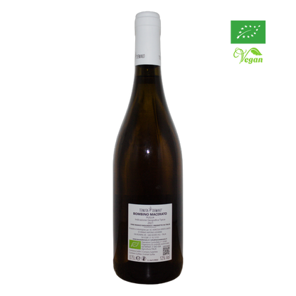 Technical back label for Tenuta Demaio Bombino Macerato IGT - Nutrition and ingredients