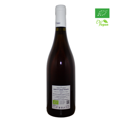 Technical back label for Tenuta Demaio Nero di Troia Rosato IGT - Nutrition and ingredients
