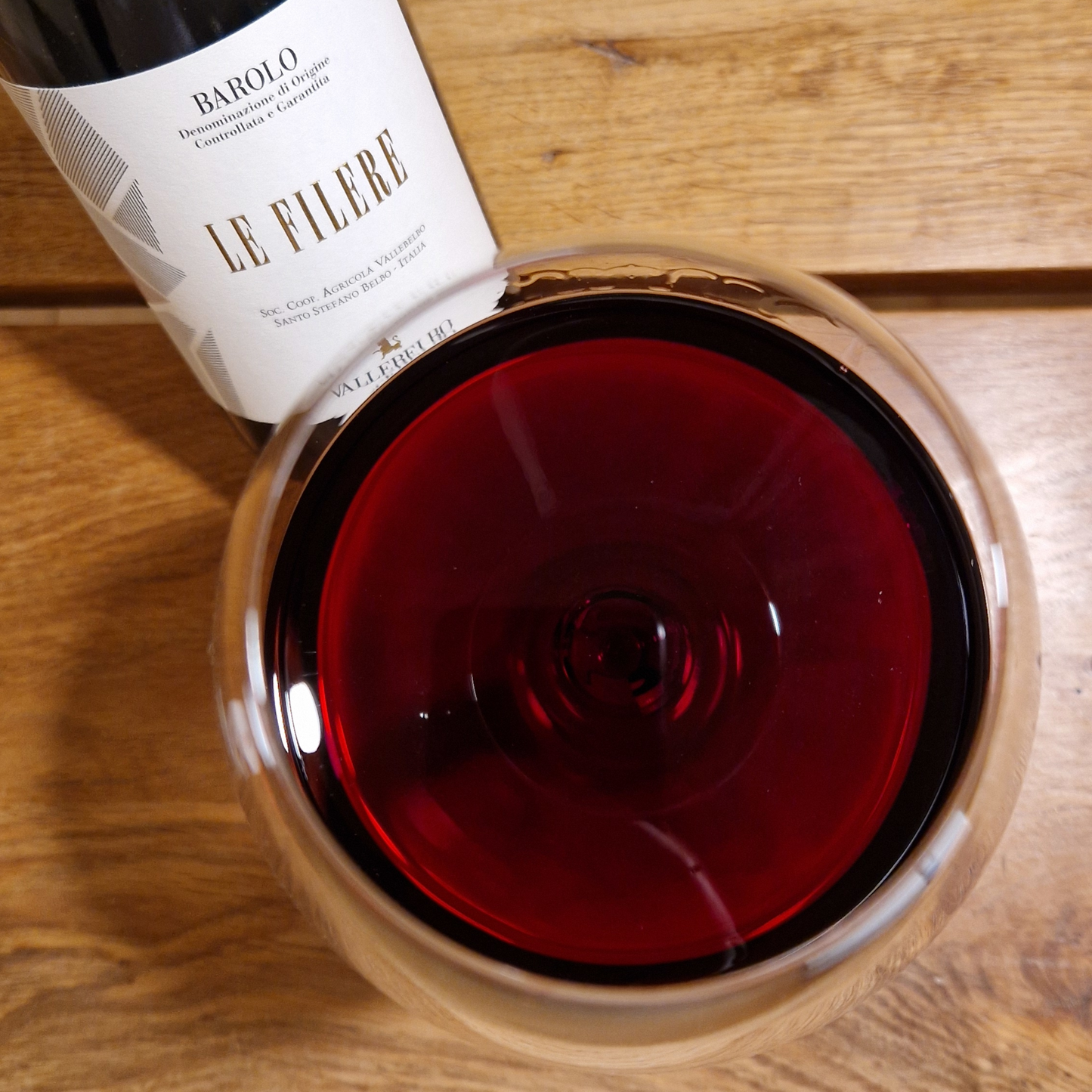 Vallebelbo Barolo DOCG Premium Piedmont Red Wine in a glass