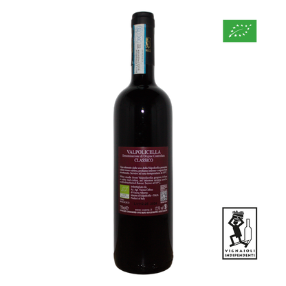 Technical back label for Vaona Valpolicella Cassico DOC 2024