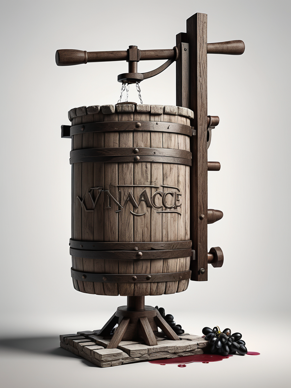 Antique Wine Press AI | Antik Vinpresse AI | Torchio Antico per Vino AI